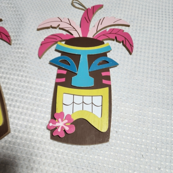 TIKI HEADS EUC COMPRESSED WOODEN TIKI HEADS WALL DECORATIONS - Picture 3 of 6